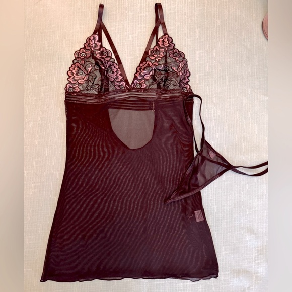 🌸ELEGANT MOMENTS🌸 FLORAL EMBROIDERED STAPPY BUST MESH EMPIRE WAIST NIGHTIE NEW - Picture 4 of 16